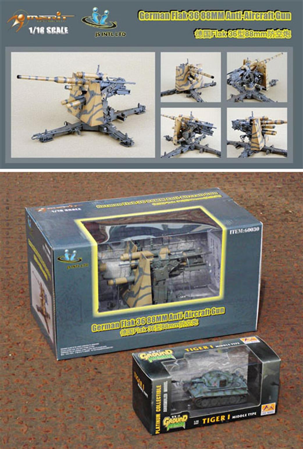 I Love Kit - Merit International 1/18 60030 German Flak 36 88mm Anti-Aircraft Gun Model