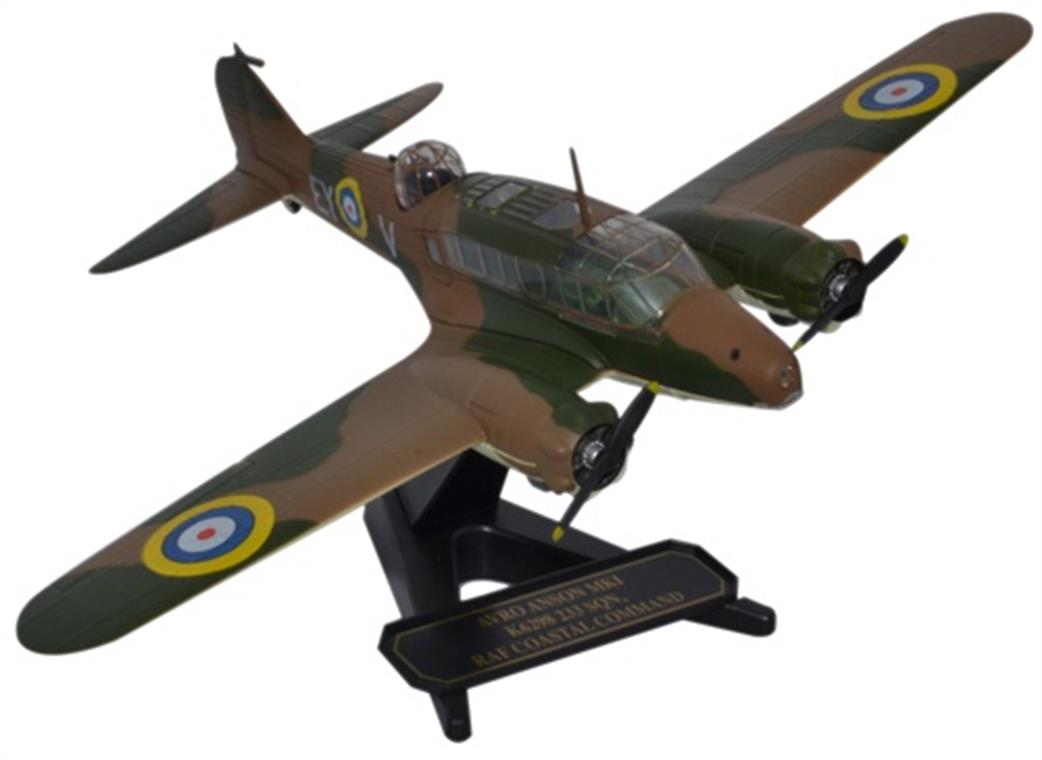 Oxford Diecast 1/72 72AA004 Avro Anson Mk1 233 Sqn. Raf Coastal Command