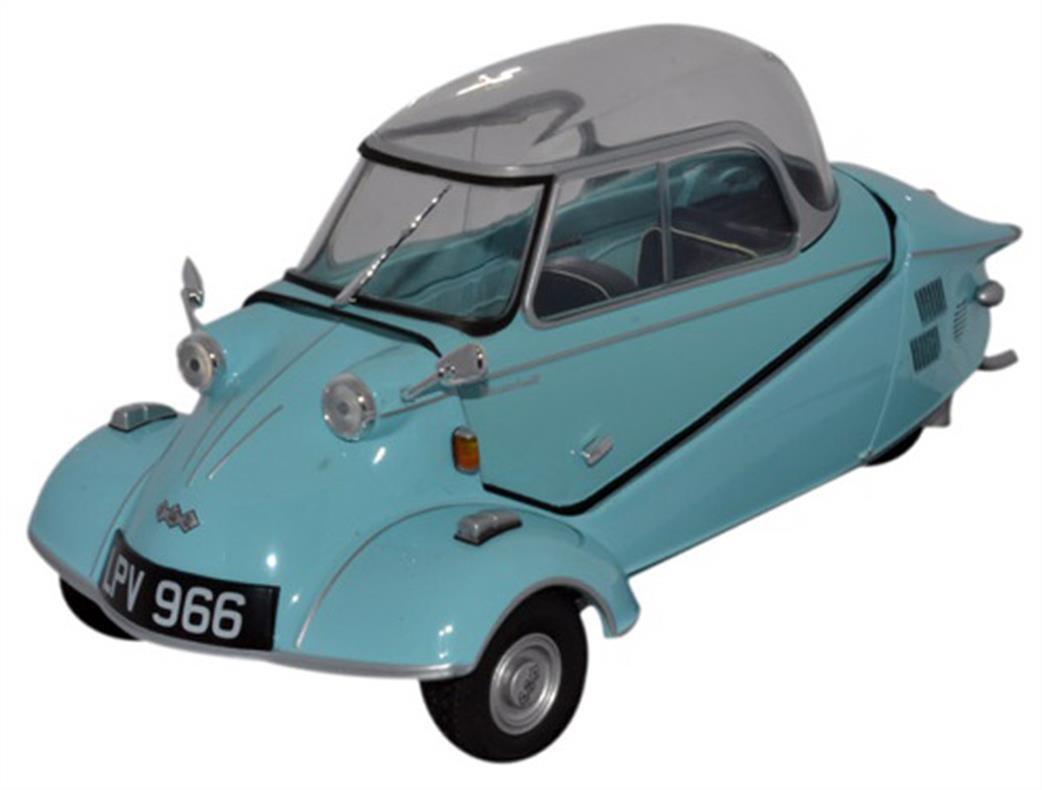 Oxford Diecast 1/18 18MBC004 Messerschmitt KR200 Bubble Car Top Light Blue