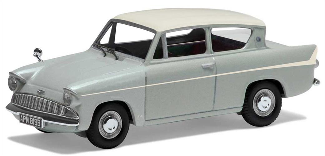 Corgi 1/43 VA00131 Ford Anglia 1200 Super, Platinum Grey and Ermine White