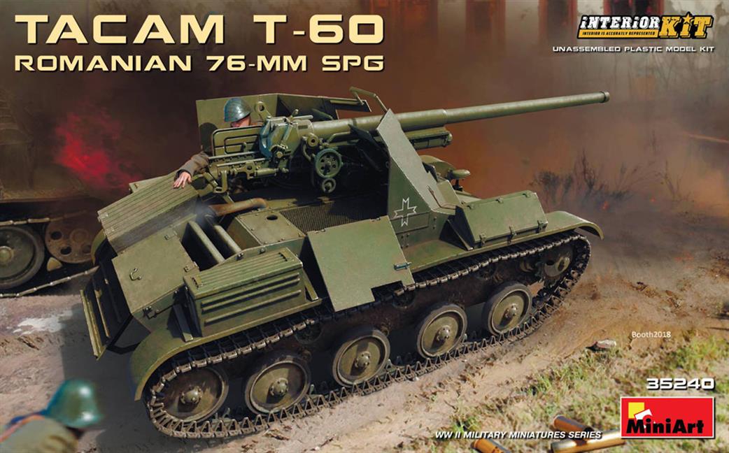 MiniArt 1/35 35240 Russian T-60 Tacam Romanian 76mm SPG with Interior detail