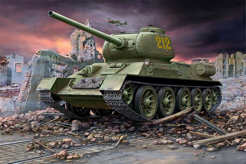 Revell 1/72 03302 Russian T-34/85 World War 2 Tank Kit