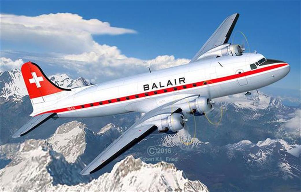 Revell 1/72 04947 DC-4 Balair / Iceland Airways Airliner Model