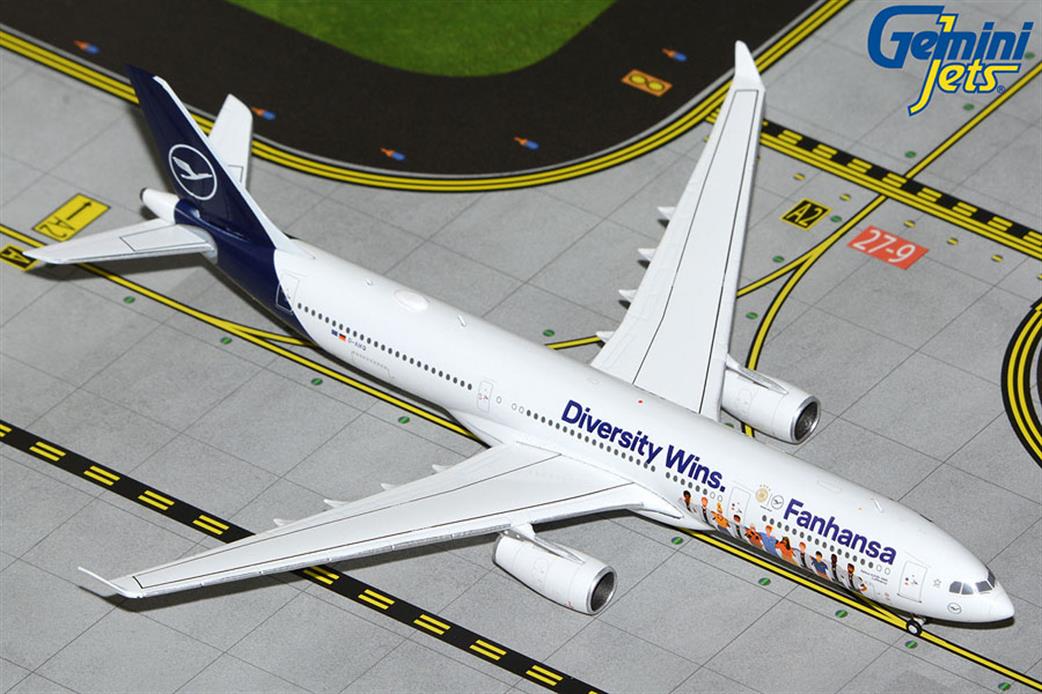 Gemini Jets 1/400 GJDLH2191 Lufthansa A330-300 D-AIKQ Fanhansa Diversity Wins Livery