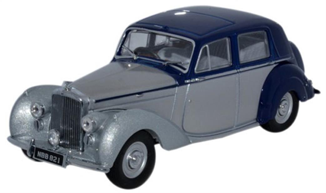 Oxford Diecast 1/43 BN6004 Bentley MkVI Midnight Blue/Shell Grey