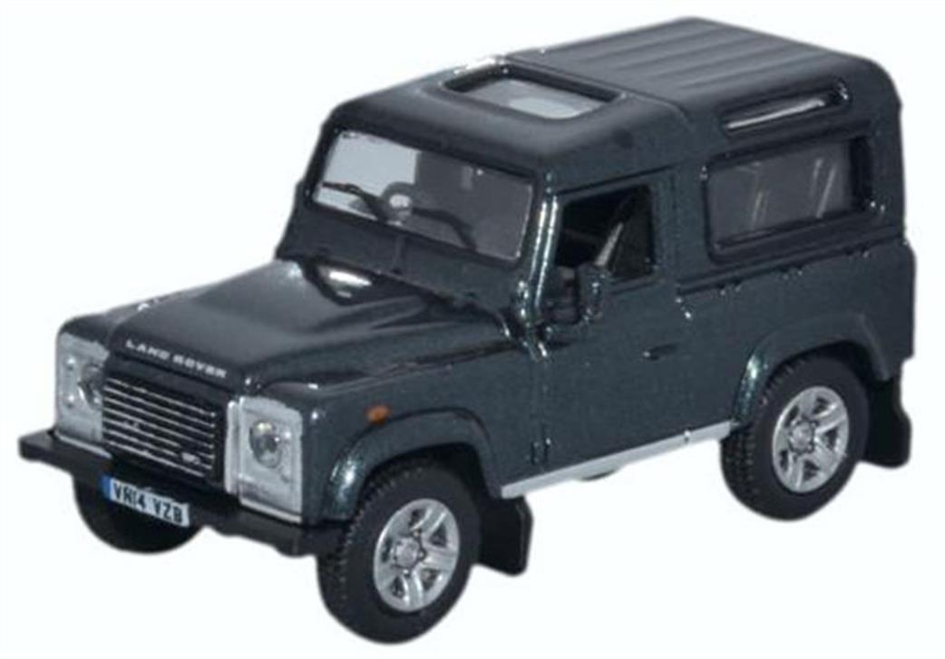 Oxford Diecast 1/76 76LRDF006 Land Rover Defender 90 Station Wagon Santorini Black