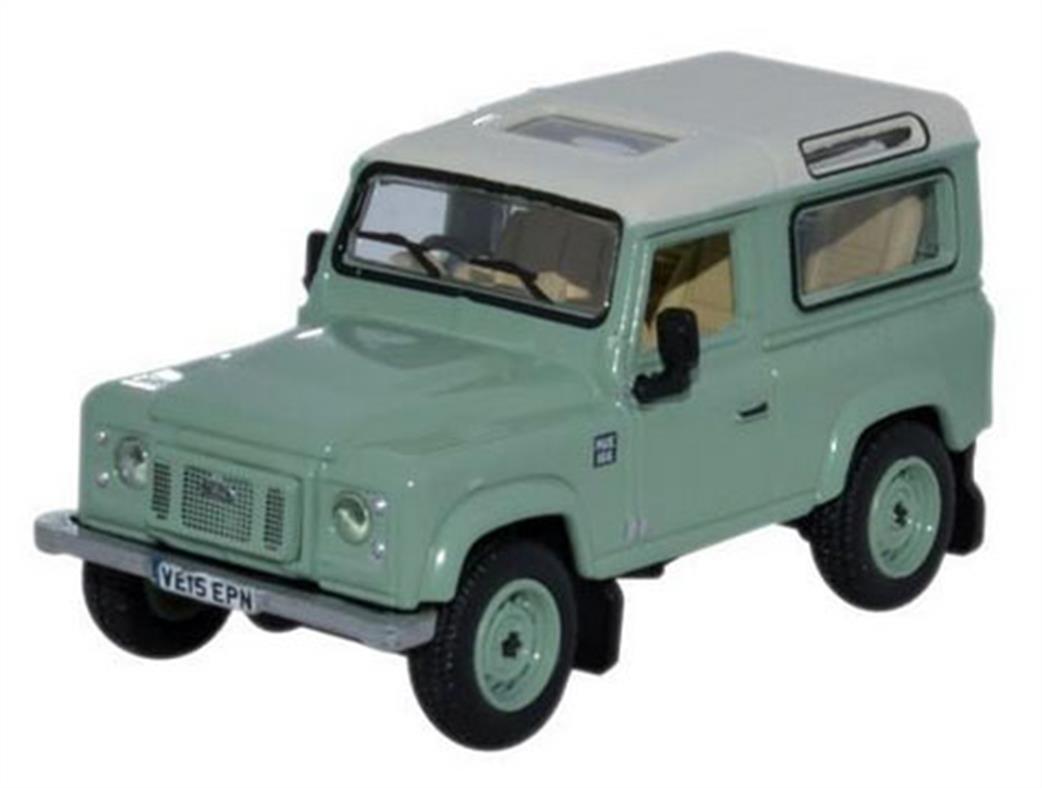 Oxford Diecast 1/76 76LRDF007HE Land Rover Defender 90 Station Wagon Grasmere Green (Heritage)