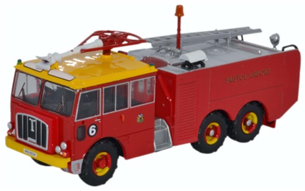 Oxford Diecast 1/76 76TN003 Thornycroft Nubian Bristol Airport Fire Engine Model