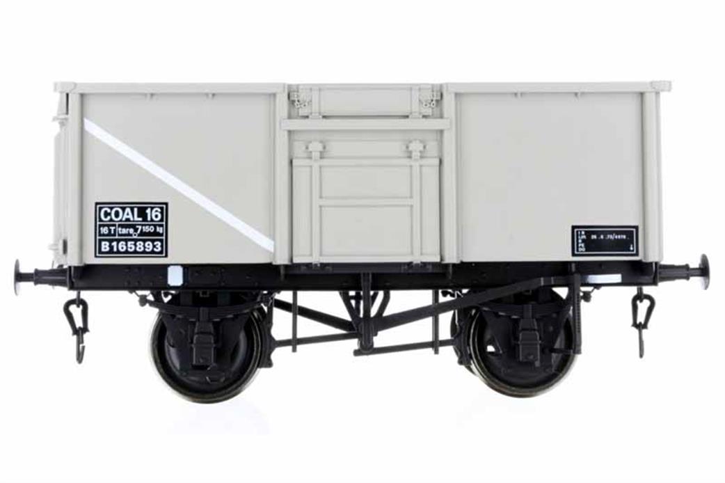 Dapol O Gauge 7F-030-013 B165893 BR 16 ton Steel Mineral Wagon Diagram 1/108 Grey COAL16 late-60s On