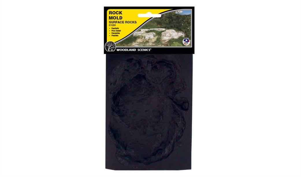 Woodland Scenics  C1237 Rock Mould Wind Rock Rubber Mold