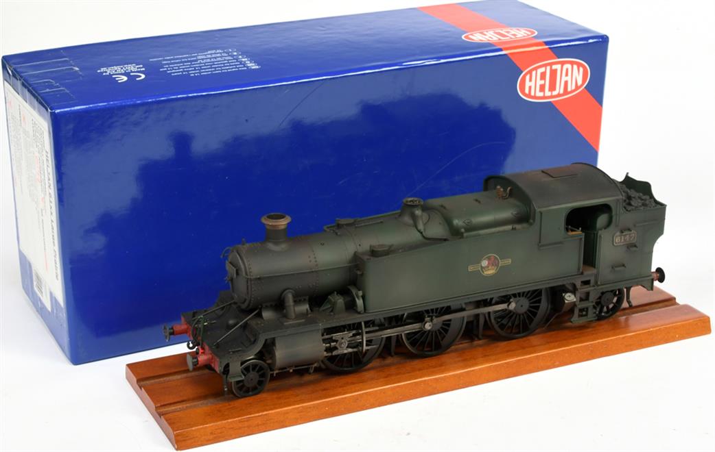 Heljan O Gauge SH6103 GWR 5101/61xx Class 2-6-2T Large Prairie 6147 BR Green Unlined Late Crest Weathered