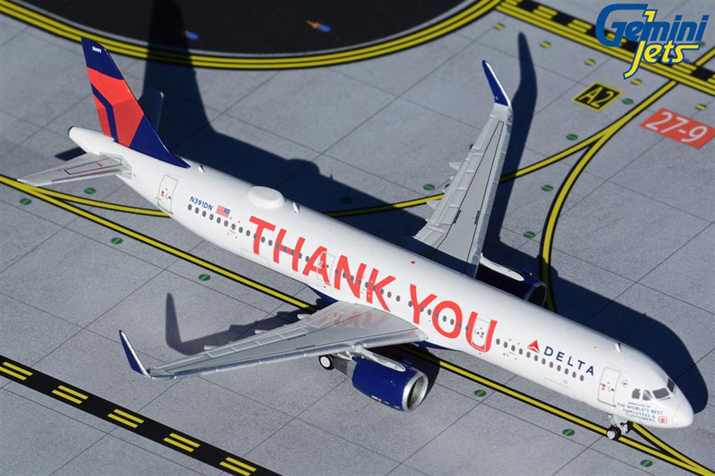 Gemini Jets 1/200 G2DAL925 Delta Airbus A321-200(s) N391DN Airliner Model