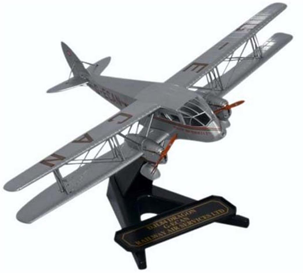 Oxford Diecast 1/72 72DG001 De Havilland DH84 Dragon G-ECAN Railway Air Services