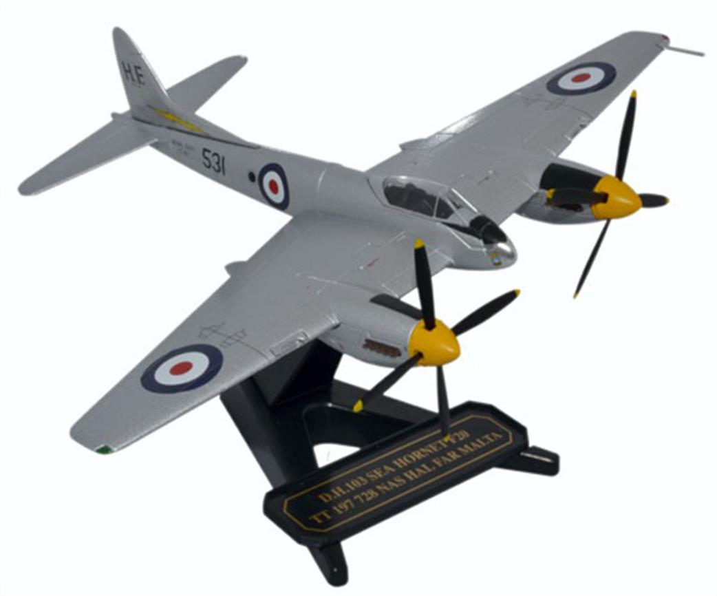 Oxford Diecast 1/72 72HOR006 DH103 Sea Hornet TT197 728 Squadron Malta 1953