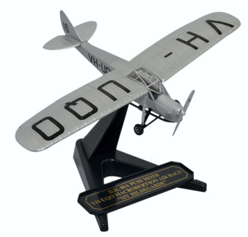 Oxford Diecast 1/72 72PM007 DH80a Puss Moth VH-UQO My Hildegarde (Air Race)