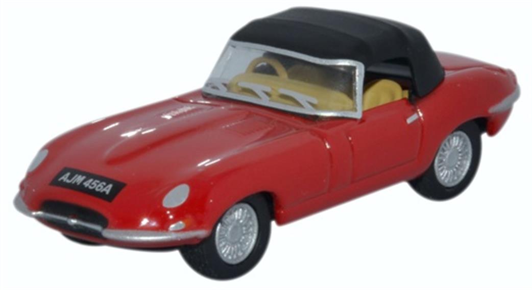 Oxford Diecast 1/76 76ETYP011 Jaguar E Type DHC Closed Carmen Red