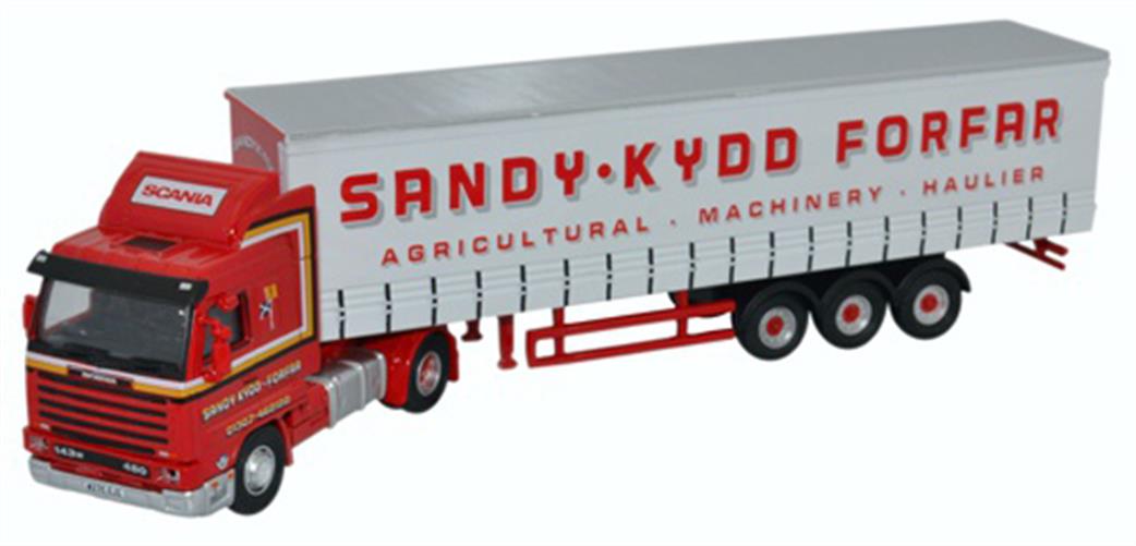 Oxford Diecast 1/76 76S143004 Scania 143 Short Curtainside Sandy Kydd