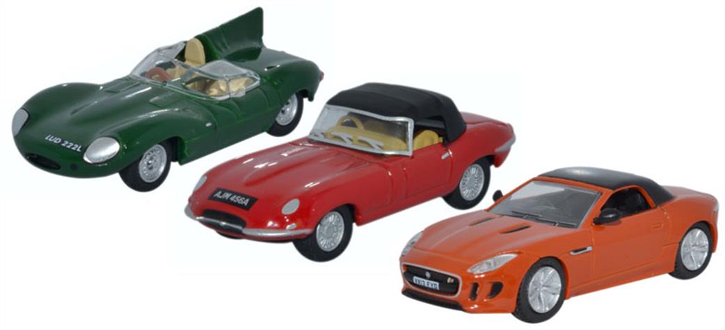 Oxford Diecast 1/76 76SET48 3 Piece Jaguar Set