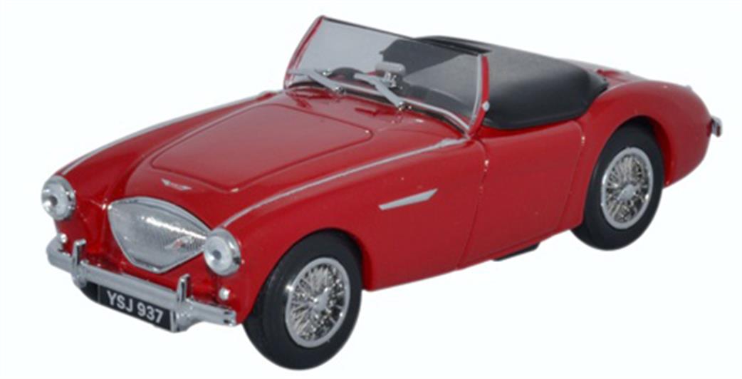 Oxford Diecast 1/43 AH1005 Austin Healey 100 BN1 (Roof down) Carmine Red