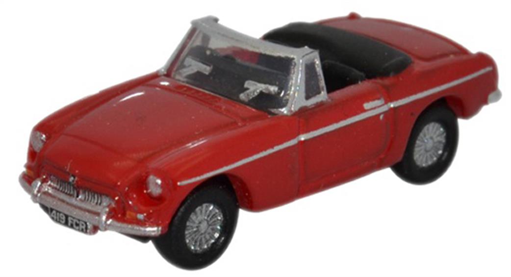 Oxford Diecast 1/148 NMGB001 MGB Roadster Tartan Red