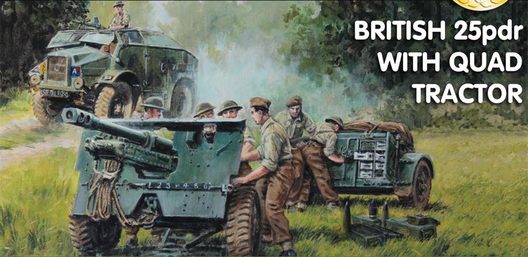 Plastic Soldier 15mm WW2G15005 British 25pdr & Morris Quad Tractor