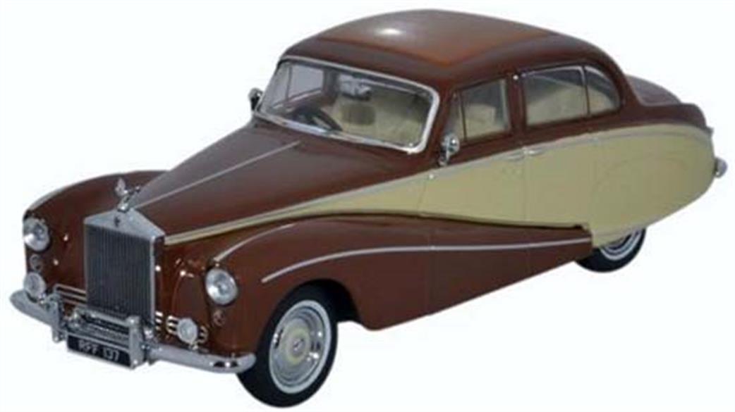 Oxford Diecast 1/43 43EMP001 Rolls Royce Silver Cloud/Hooper Empress Brown/Cream