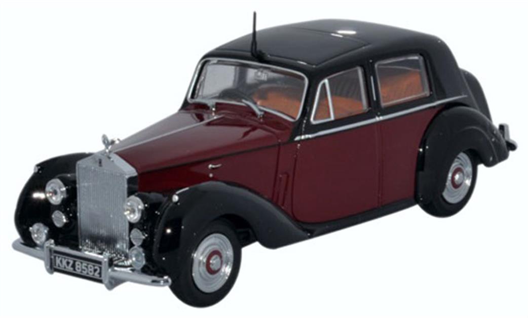 Oxford Diecast 1/43 43RSD001 Rolls Royce Silver Dawn/Std Steel Maroon/Black