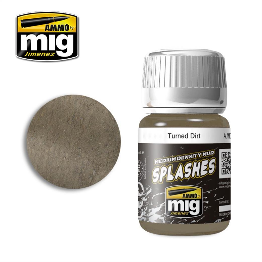 Ammo of Mig Jimenez  A.MIG-1753 Turned Dirt Effects Weathering Wash 35ml Bottle