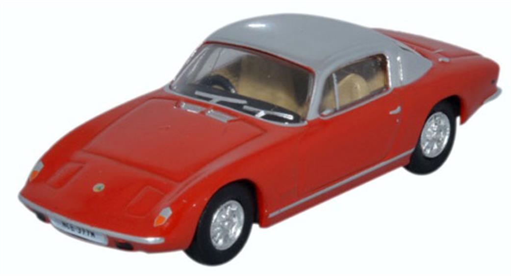 Oxford Diecast 1/76 76LE003 Lotus Elan Plus2 Lagoon Red/Silver