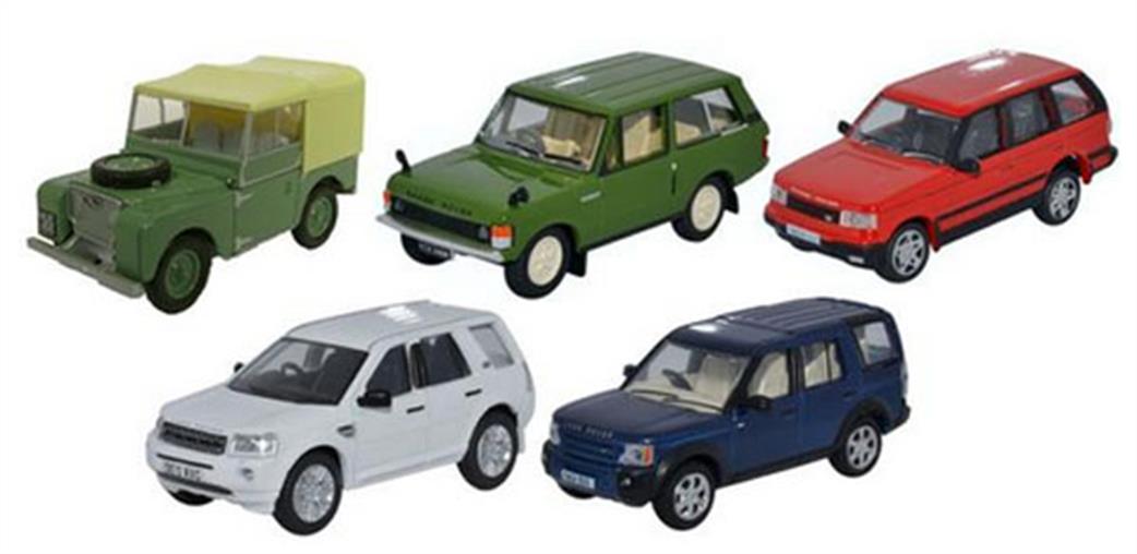 Oxford Diecast 1/76 76SET49 5 Piece Land Rover Classic Set