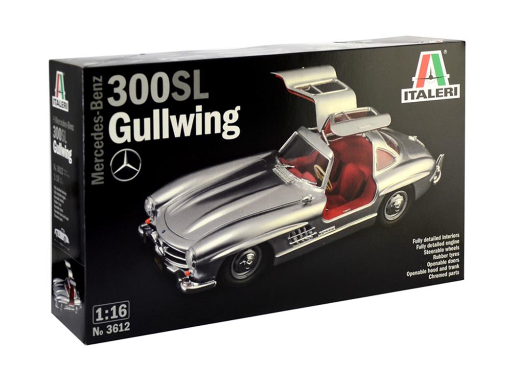 Italeri 1/16 3612 Mercedes Benz 300SL Gullwing Sportscar Kit