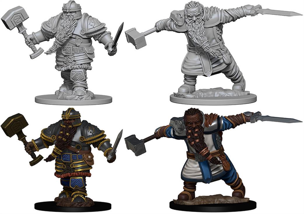 Wizkids  72616 Dwarf Male Fighter: D&D Nolzur's Marvelous Unpainted Miniatures