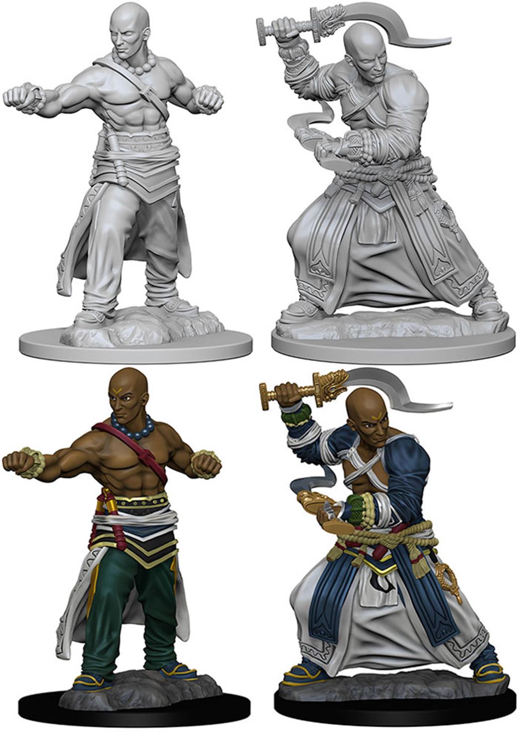 Wizkids  72612 Human Male Monk: Pathfinder Deep Cuts Unpainted Miniatures