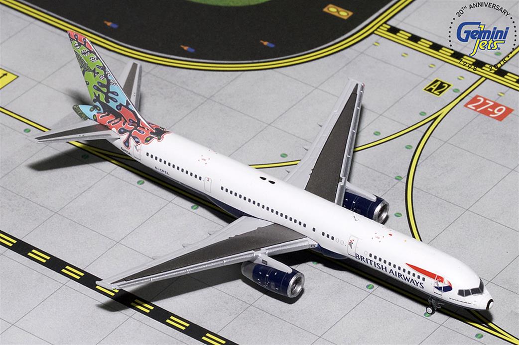 Gemini Jets 1/400 GJBAW1695 British Airways Boeing B757-200 Animal & Trees Tail Aircraft Model