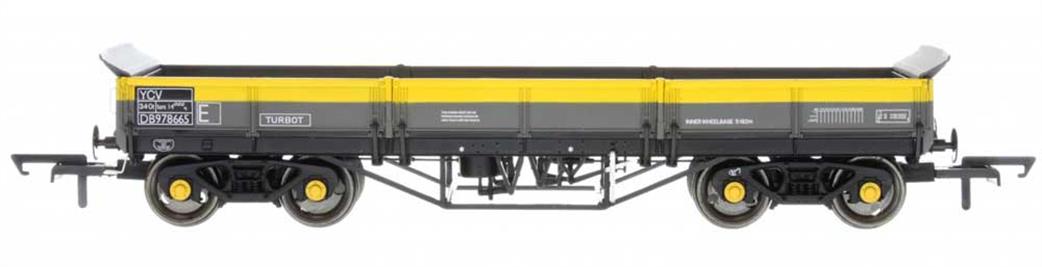 Dapol OO 4F-043-016 BR Turbot DB978665 Bogie Ballast Wagon Engineers Dutch Grey & Yellow