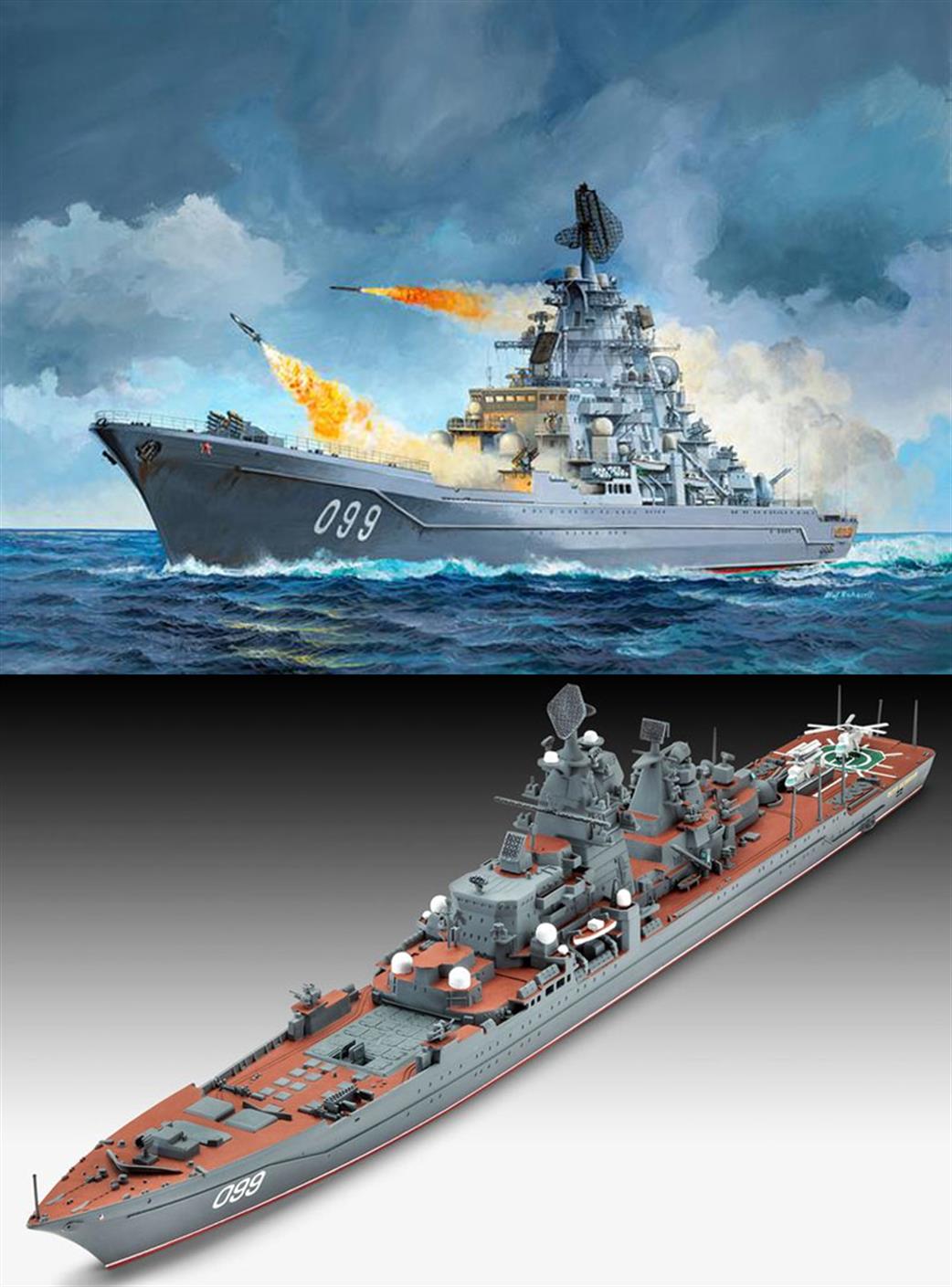 Revell 1/700 05151 Petr Velikiy Russian Cruiser Kit