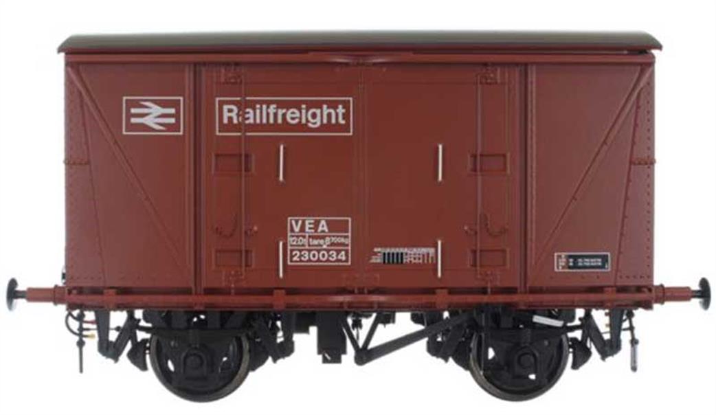 Dapol O Gauge 7F-049-002 BR VEA 12-Ton Air Braked Vanwide Covered Box Van 230034 Freight Brown RTR