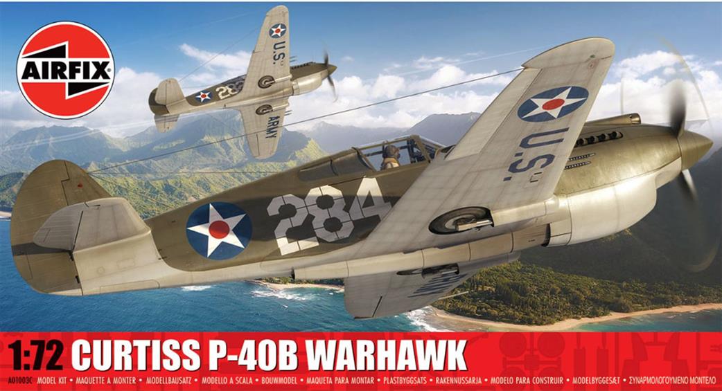 Airfix 1/72 A01003C Curtis P-40B Warhawk Fighter Aircraft Kit