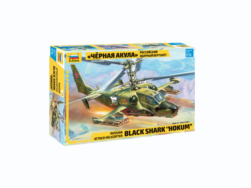 Zvezda 1/72 7216 Russian Black Shark Hokum Attack Helicopter Plastic Kit