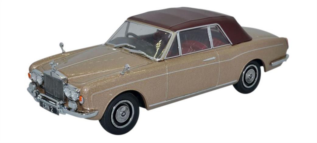 Oxford Diecast 1/43 43RRC002 Rolls Royce Corniche Convertible (Closed) Persian Sand