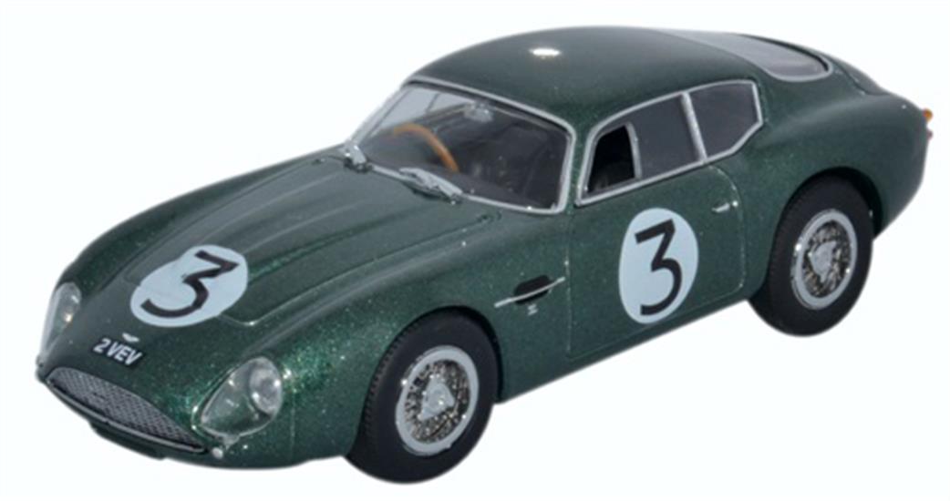 Oxford Diecast 1/43 AMZ002 Aston Martin DB4GT Zagato 2 VEV (Jim Clark Goodwood 1961)