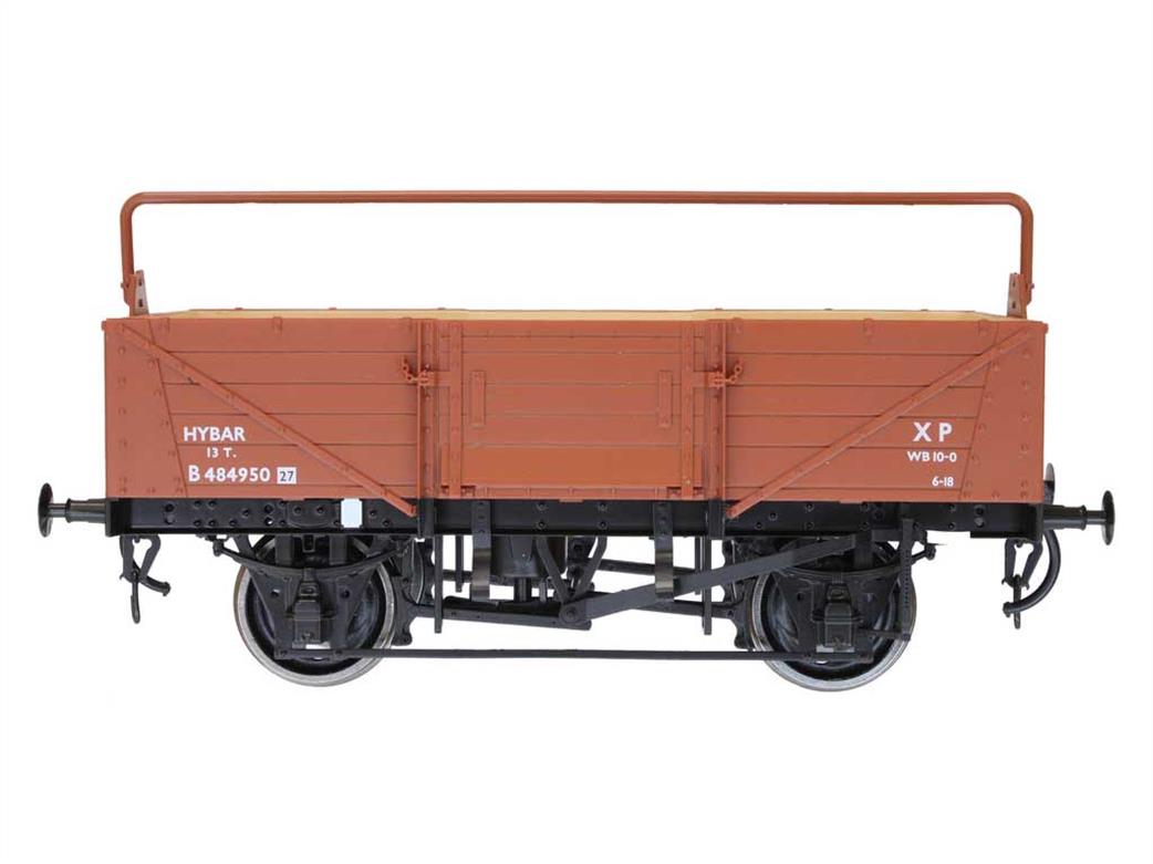 Dapol O Gauge 7F-053-013 BR HYBAR B484950 1/044 13-Ton Open Wagon BR Bauxite wth Sheet Rail