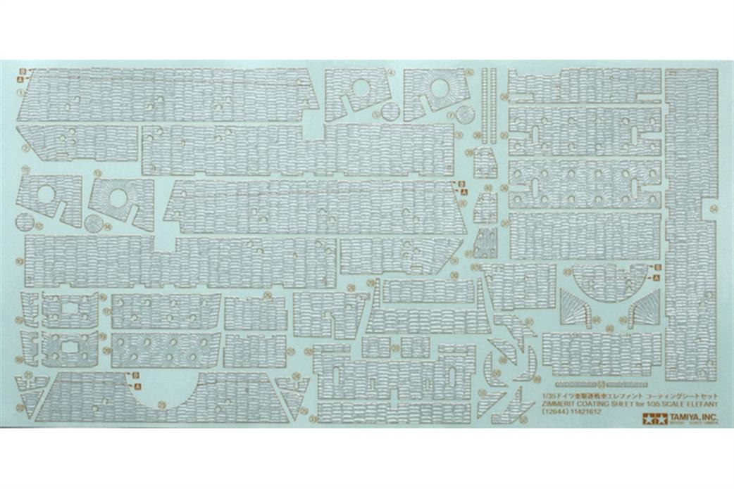 Tamiya 1/35 12644 Zimmerit Coating Sheet for German Elefant