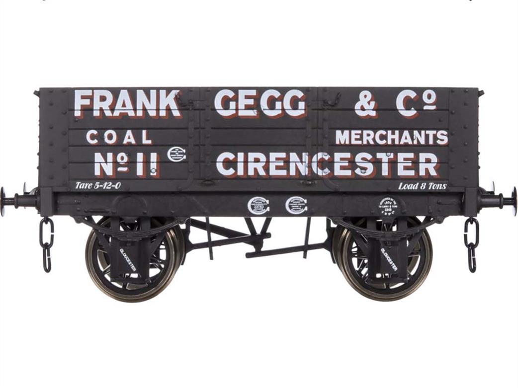 Dapol O Gauge 7F-052-011 Frank Gegg & Co Cirencester 5 Plank Open Coal Wagon 11