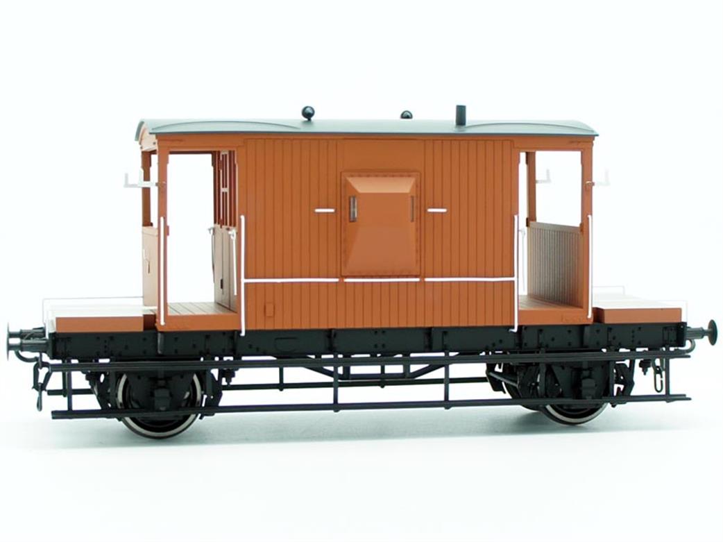 Dapol O Gauge 7F-200-027 BR Standard 20 Ton Goods Brake Van Bauxite UnNumbered RTR