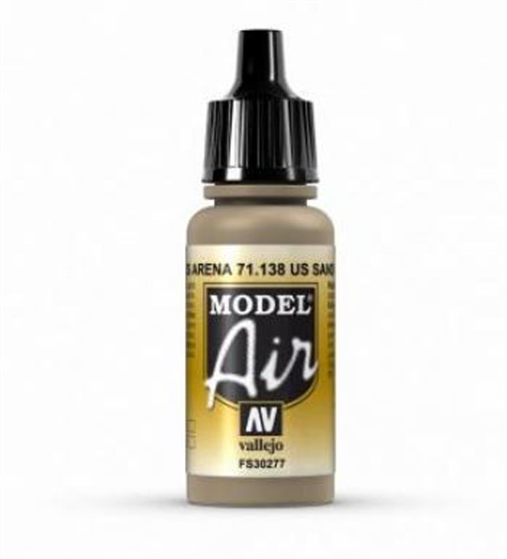 Vallejo  71138 138 Model Air US Sand Acrylic Paint Airbrush Ready 17ml