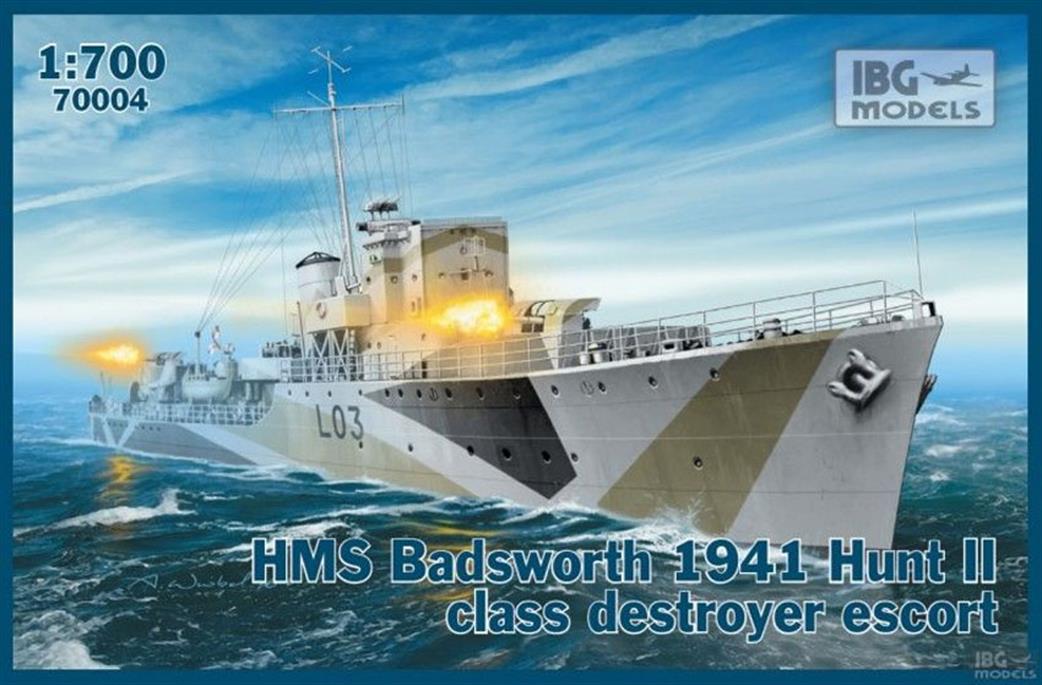 IBG Models 1/700 70004 HMS Badsworth 1941 Hunt II Class Destroyer Escort Kit