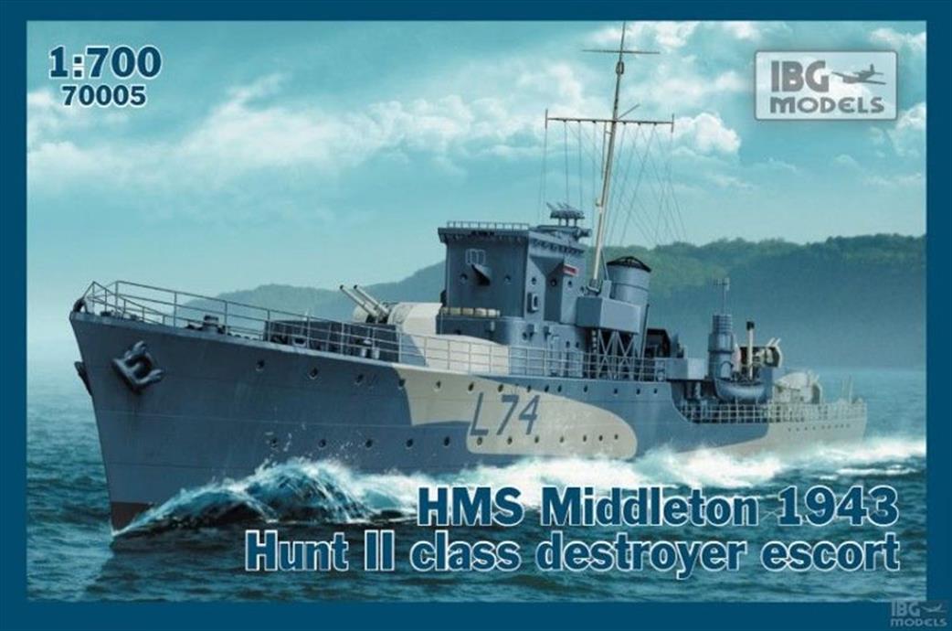 IBG Models 1/700 70005 HMS Middleton 1942 Hunt II Class Destroyer Escort Kit