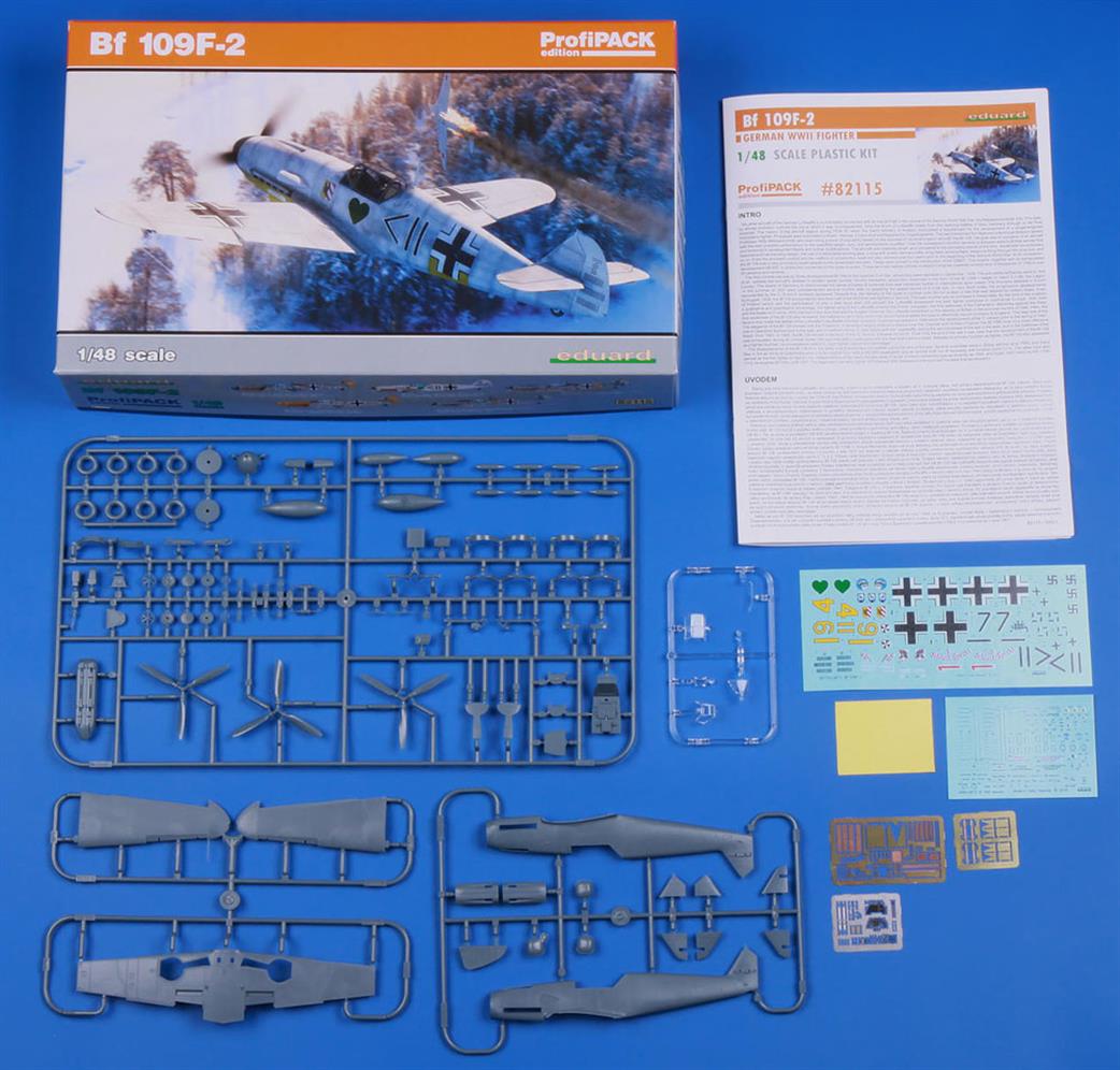 Eduard 1/48 82115 Bf-109F2 German WW2 Fighter Profipack Plastic Kit