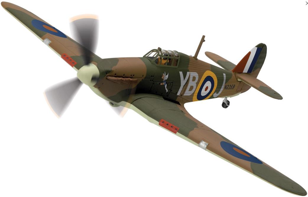 Corgi 1/72 AA27606 Hawker Hurricane Mk1 YB-J Winged Popeye PO Leonard Walter Stevens 17 Sqn Debden